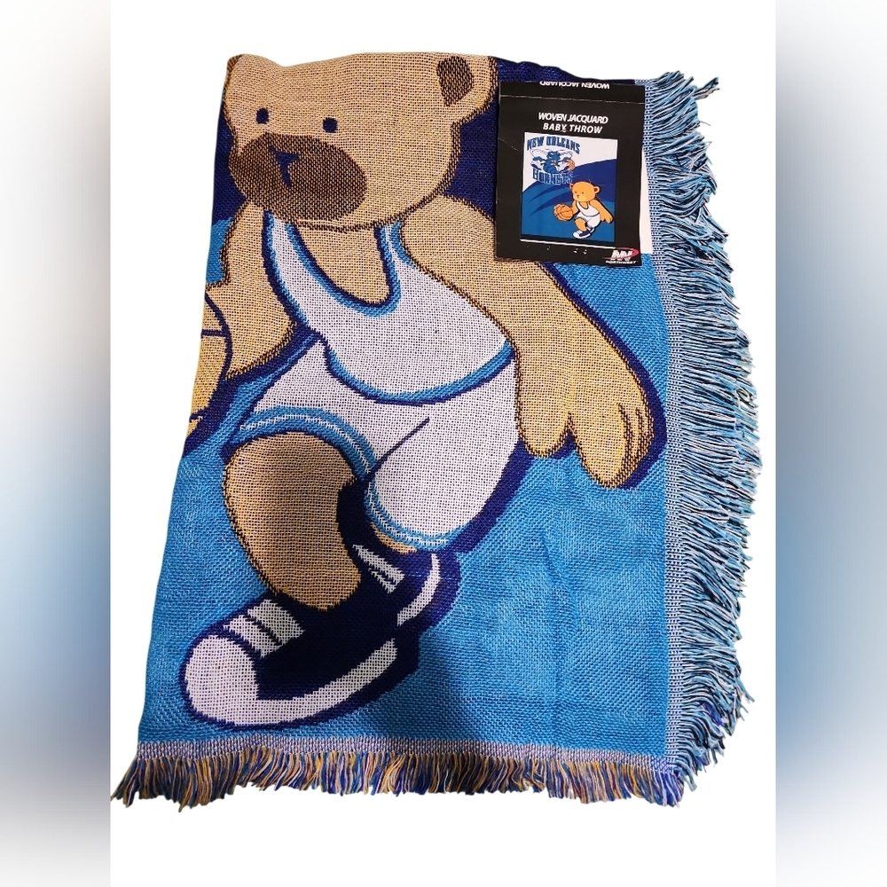 NBA New Orleans Hornets Woven Jacquard Baby Throw Blanket
